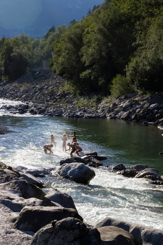 Bregenzerach Fluss