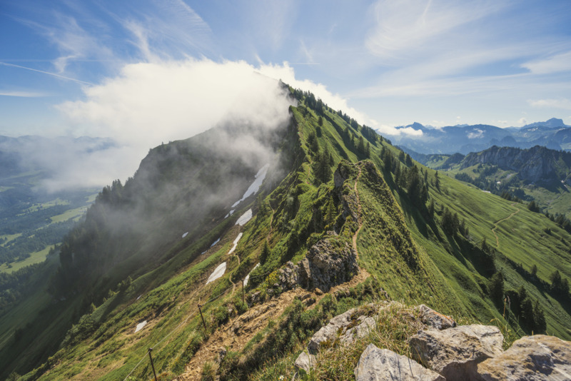 Panoramablick bei der Winterstaude im Bregenzerwald